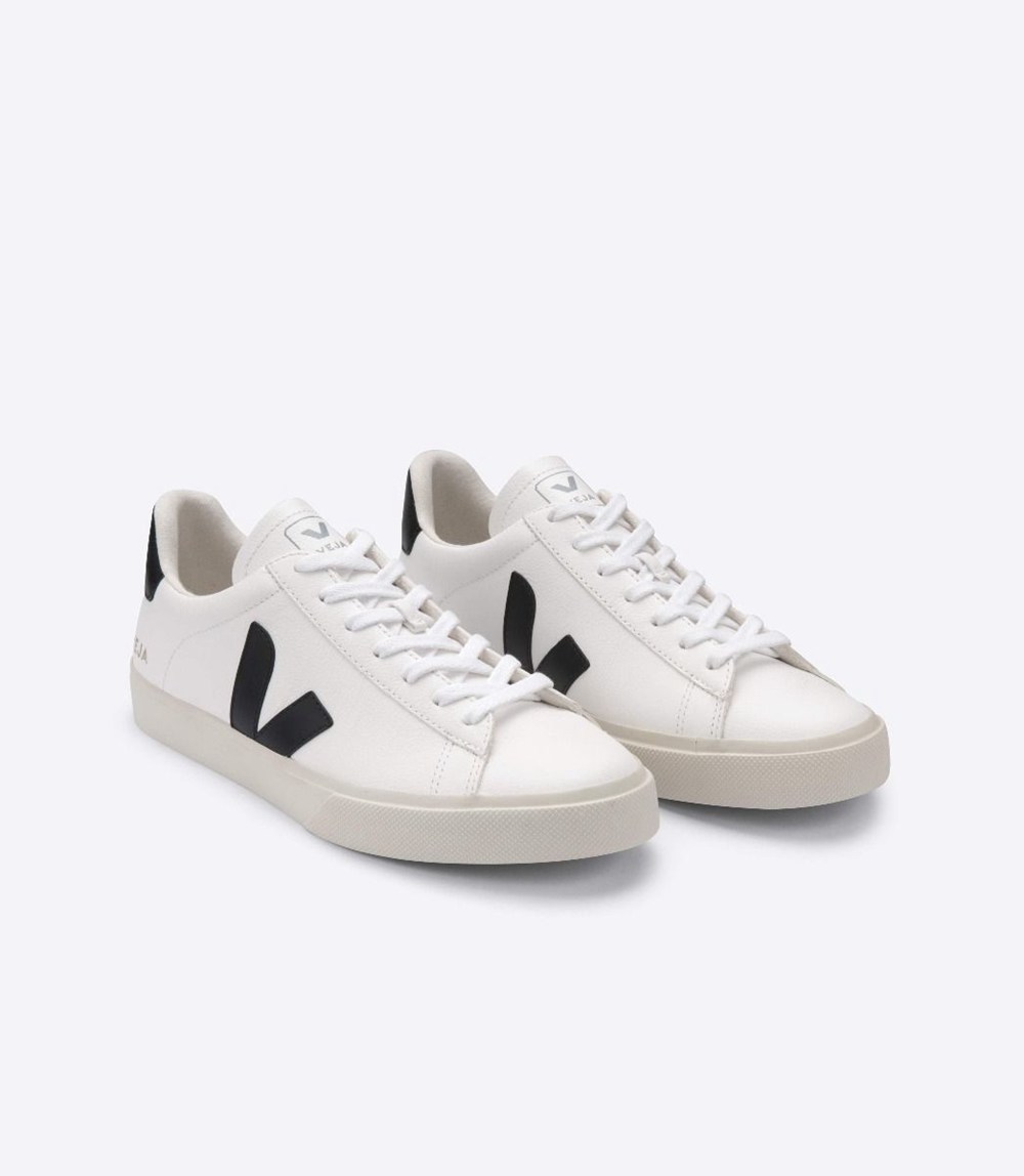 Veja Trainers Mens White/Black - Campo Chromefree - KJZU-76981